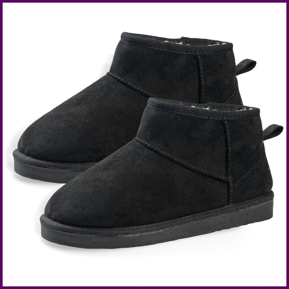 Lightweight Ankle Snow Boots Non-Slip Suede Winter Boots Women's